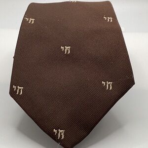 American Collection Classic Brown Designer Men's Clip On Tie